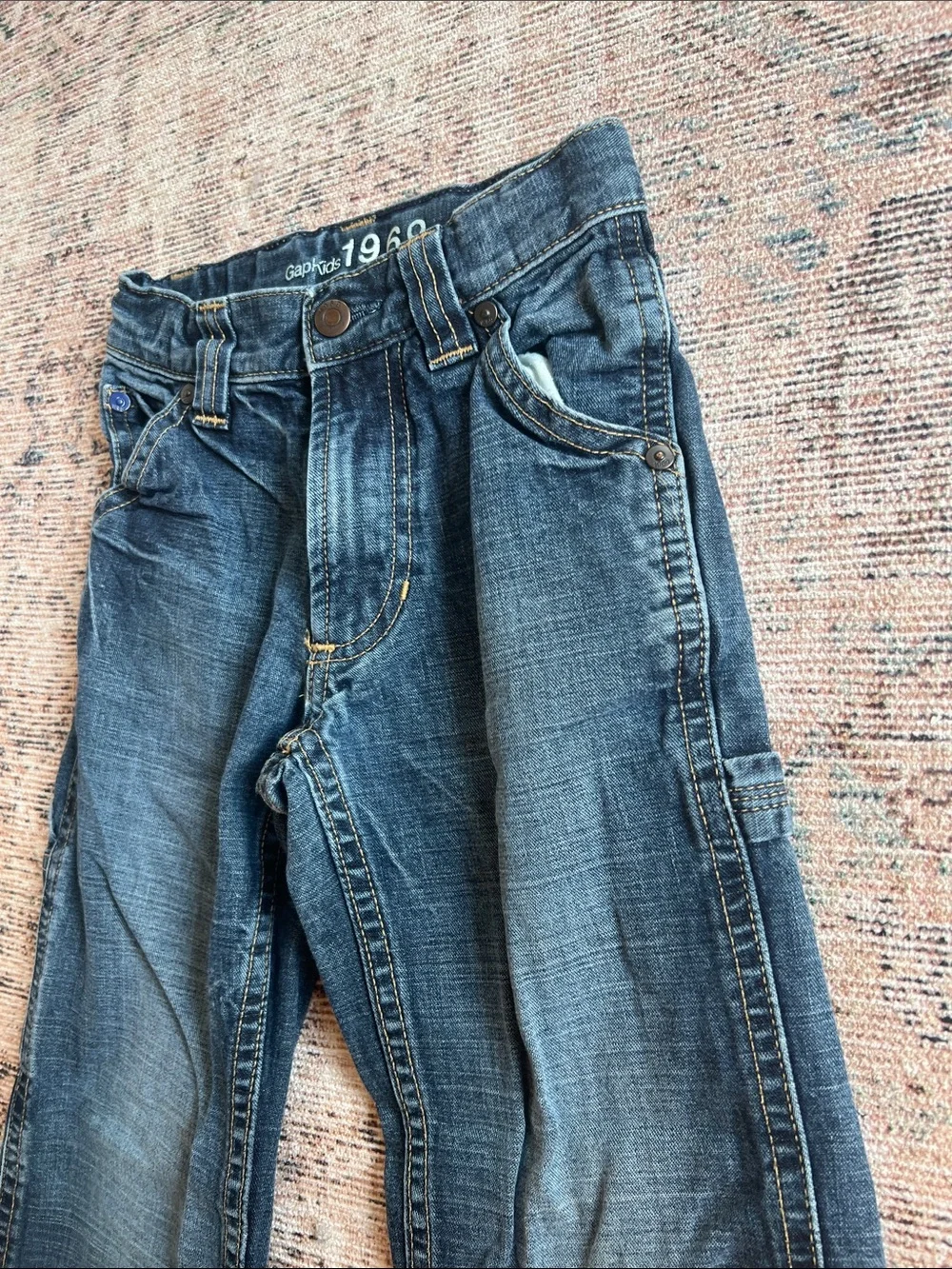 GAP Boys' Dark Blue Straight Carpenter Jeans size 6 Slim